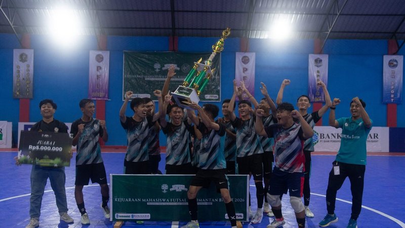 Tim Futsal Untan Juara Kejuaraan Mahasiswa Kalbar 2026